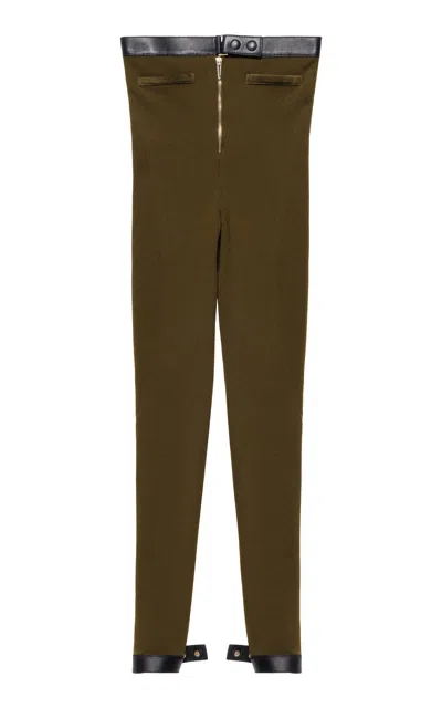 Tom Ford High-waisted Cashmere Leggings In Brown