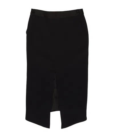 Tom Ford High-waisted Midi Skirt In Black