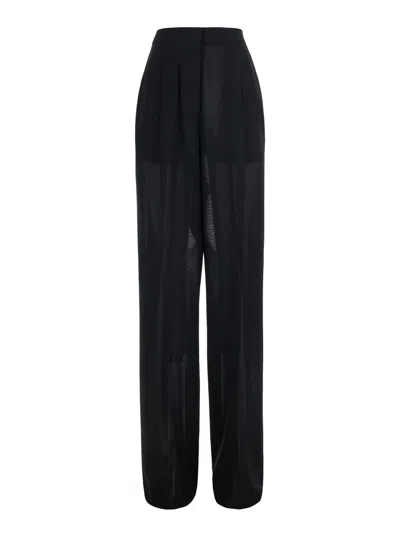 Tom Ford High-waisted Wool Trousers In Black