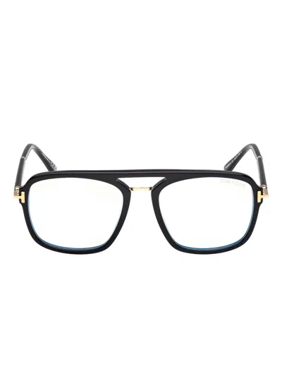 TOM FORD HINGE-DETAIL DOUBLE-BRIDGE GLASSES