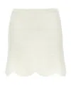Tom Ford Crochet Mini Skirt With Elastic Waistband In White