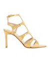 Tom Ford Laminated Leather Sandals With Coconut Effect In Nude