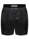 Tom Ford Short Boxer In Seta In Black