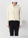 Tom Ford Hooded Zip Sweatshirt Featuring Pockets In Neutrals