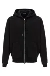 Tom Ford Slim-fit Cotton-blend Jersey Zip-up Hoodie In Black