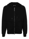 Tom Ford Slim-fit Cotton-blend Jersey Zip-up Hoodie In Black