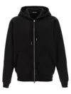 Tom Ford Slim-fit Cotton-blend Jersey Zip-up Hoodie In Black