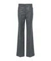 Tom Ford Creased Wool Tailored Trousers - Women's - Silk/wool/cupro In Black
