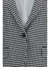 Tom Ford Houndstooth Single Breasted Tailored Jacket In Black