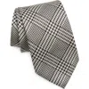 Tom Ford Houndstooth Check Mulberry Silk Tie In Multicolor Black
