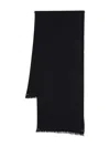 Tom Ford Houndstooth-pattern Fringed Scarf In Black