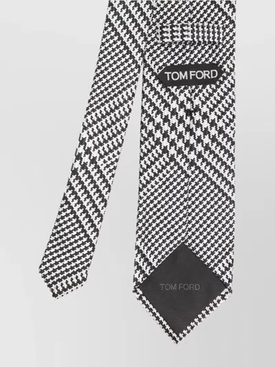 Tom Ford Houndstooth Silk Tie Wide Blade