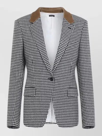 TOM FORD HOUNDSTOOTH SINGLE BREASTED TAILORED JACKET