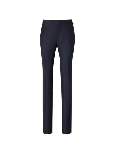 Tom Ford Houndstooth-pattern Suit In Blue