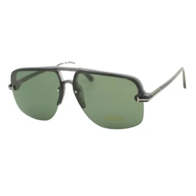 Pre-owned Tom Ford Hugo-02 Tf 1003 20n Gray Green Men's Bridge Sunglasses 63-11-145 W/case