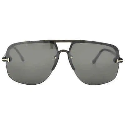 Pre-owned Tom Ford Hugo Smoke Gradient Navigator Men's Sunglasses Ft1003 51b 63 In Gray