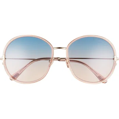 Tom Ford Hunter 58mm Round Sunglasses