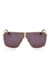 Tom Ford Huxley 68mm Oversize Navigator Sunglasses In Purple
