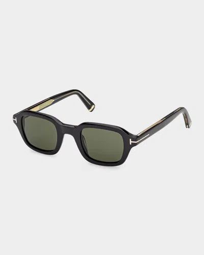 Tom Ford 46mm Small Square Sunglasses In Green