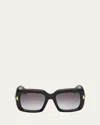 Tom Ford Icon 53mm Acetate Square Sunglasses In Metallic