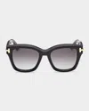 Tom Ford Ft1329 Oversized Square Frame Sunglasses In Black