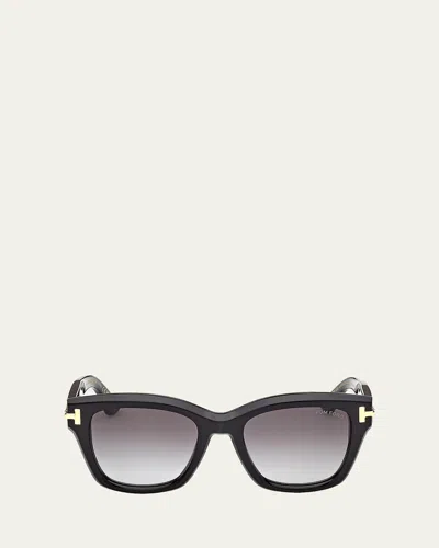 Tom Ford Icon 53mm Butterfly Sunglasses In Orange