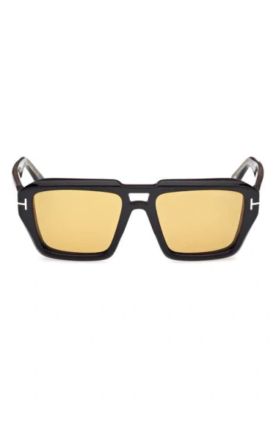 Tom Ford Logo Sunglasses In Nude