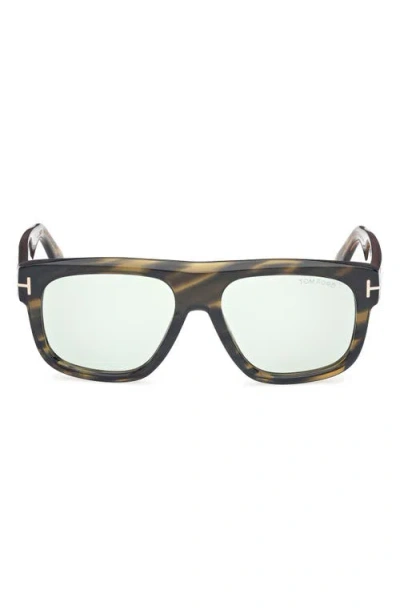 Tom Ford Icon 56mm Pilot Sunglasses