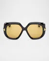 Tom Ford Icon Acetate Geometric Sunglasses