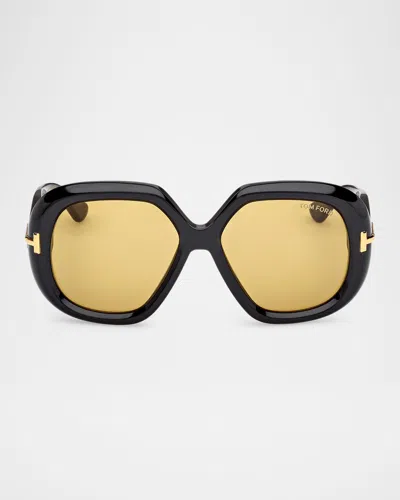 Tom Ford Icon Acetate Geometric Sunglasses