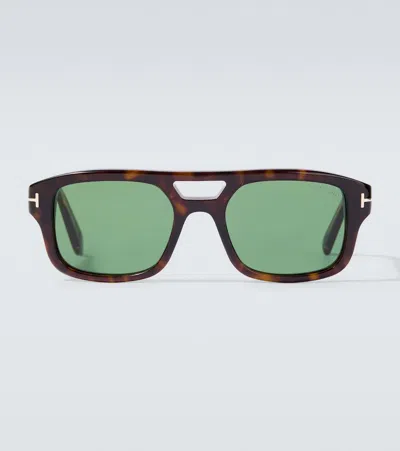 Tom Ford Icon Aviator Sunglasses In Red
