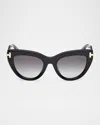 Tom Ford Icon Collection Cat-eye Sunglasses In Black
