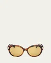 Tom Ford Icon Collection Round Sunglasses In Yellow