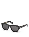 Tom Ford Icon Collection Square Sunglasses, 52mm In Black/smoke