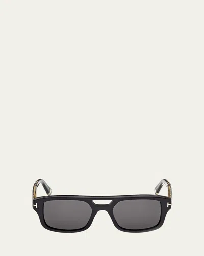 Tom Ford Icon 53mm Aviator Sunglasses In Black