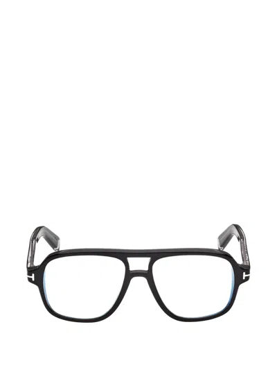 Tom Ford Icon Pilot-frame Glasses In Black