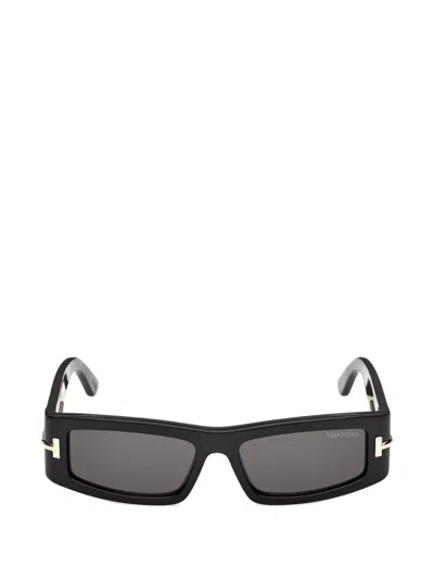 Tom Ford Icon Rectangle-frame Sunglasses In Black