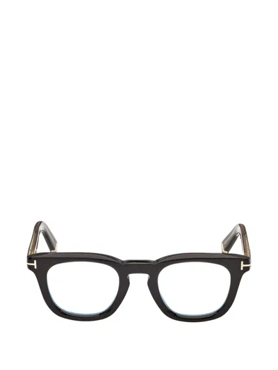 Tom Ford Icon Square-frame Glasses In Black