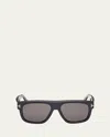 Tom Ford Icon T-monogram Aviator Sunglasses In Sblk/smk