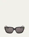 Tom Ford Icon T-monogram Square Sunglasses In Sblk/smk