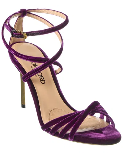 Tom Ford Woman Sandals Mauve Size 8 Viscose In Purple