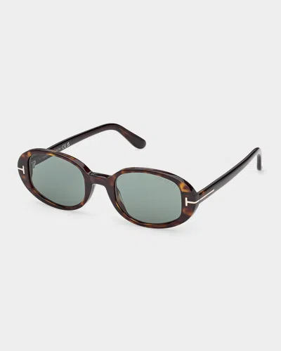 Tom Ford Iggy 49mm Oval Sunglasses In Brown