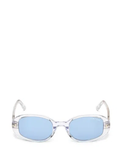 Tom Ford Iggy Oval-frame Sunglasses In Blue