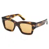 Tom Ford Ilias Light Brown Square Men's Sunglasses Ft1154 52e 50