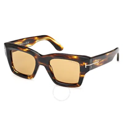 Tom Ford Ilias Light Brown Square Men's Sunglasses Ft1154 52e 50