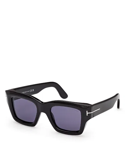 Tom Ford Ilias Square Sunglasses, 50mm In Black
