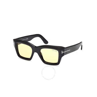 Tom Ford Ilias Yellow Photochromatic Square Men's Sunglasses Ft1154 01e 50