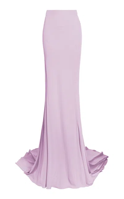 Tom Ford Impossible Crepe Jersey Maxi Skirt In Purple