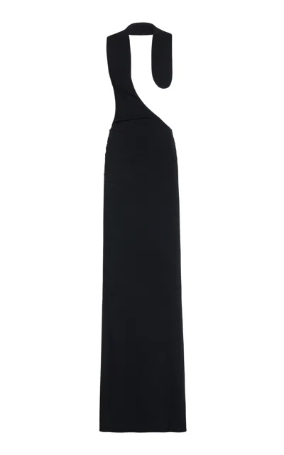 Tom Ford Impossible Open Back Jersey Maxi Dress In Black