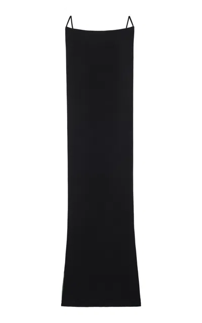 Tom Ford Impossible Open Back Stretch-georgette Maxi Dress In Black